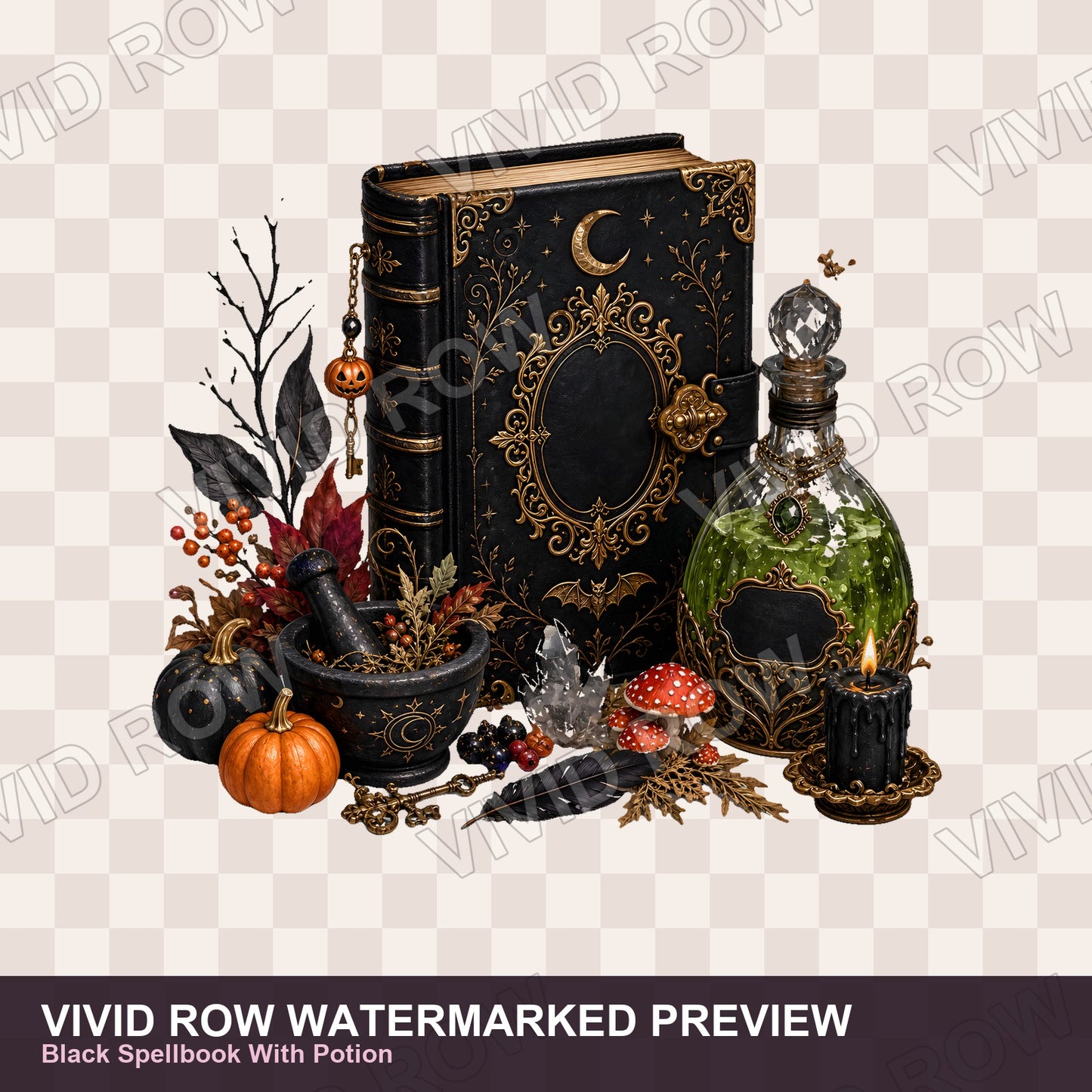 Witch Potions & Apothecary Magic Clipart Bundle