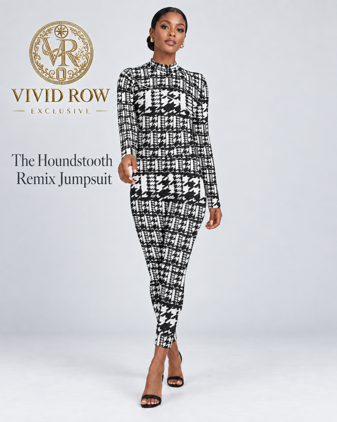 Vivid Row Exclusive — The Houndstooth Remix Jumpsuit