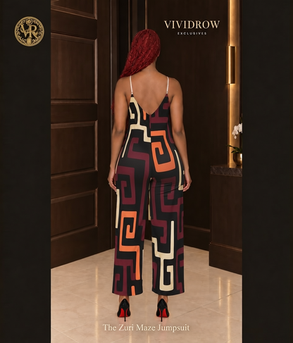 The Zuri Maze Jumpsuit — VividRow Exclusives — rear view