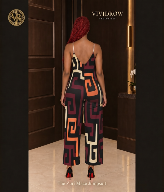 The Zuri Maze Jumpsuit — VividRow Exclusives — rear view